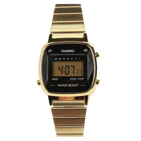 Casio Vintage Gold Steel Digital Ladies Watch - LA670WGAD-1DF