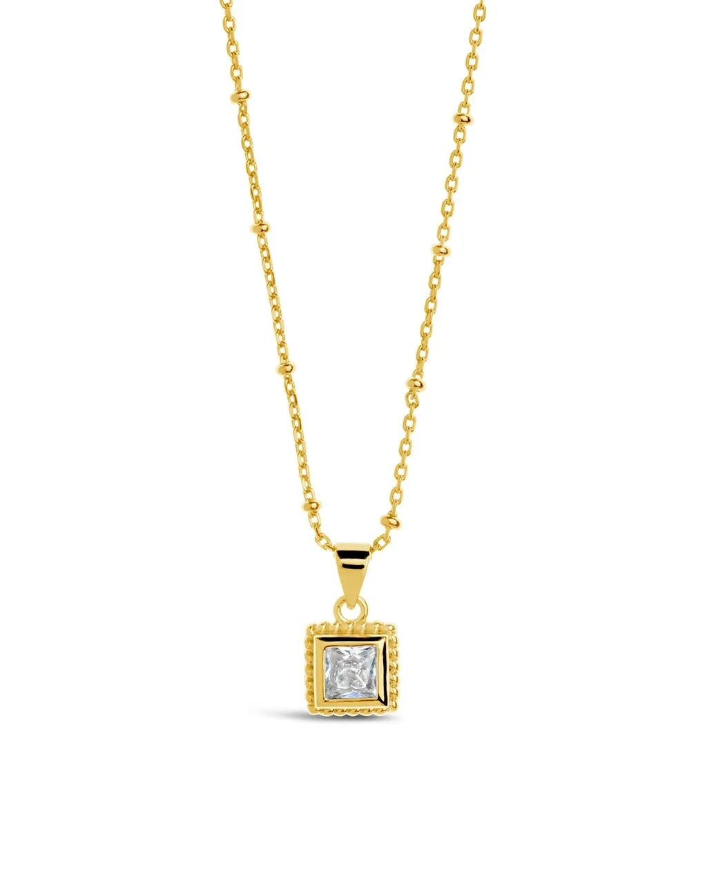 Cassia CZ Hoop & Pendant Necklace Set