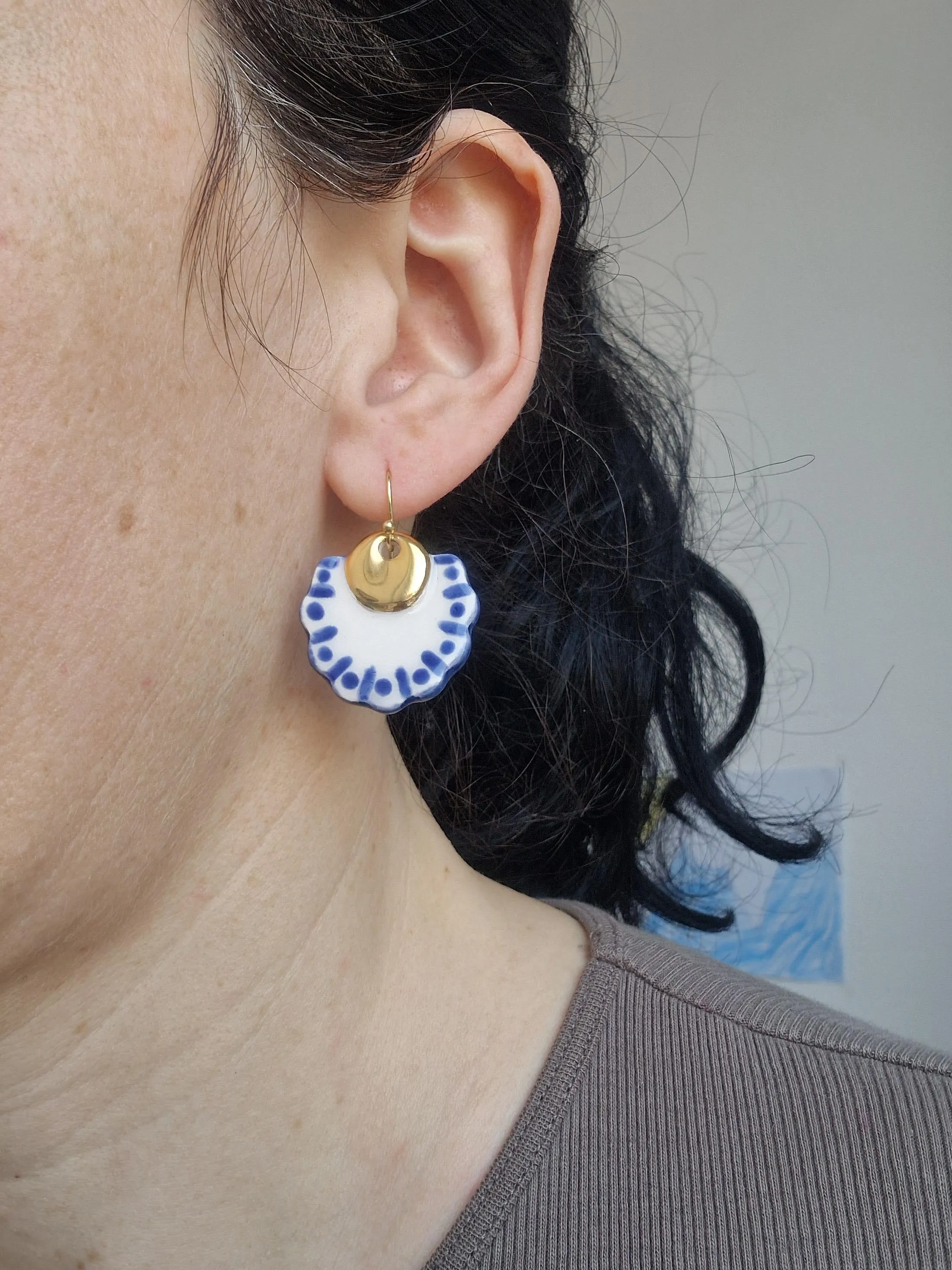 Ceramic earrings No. 12