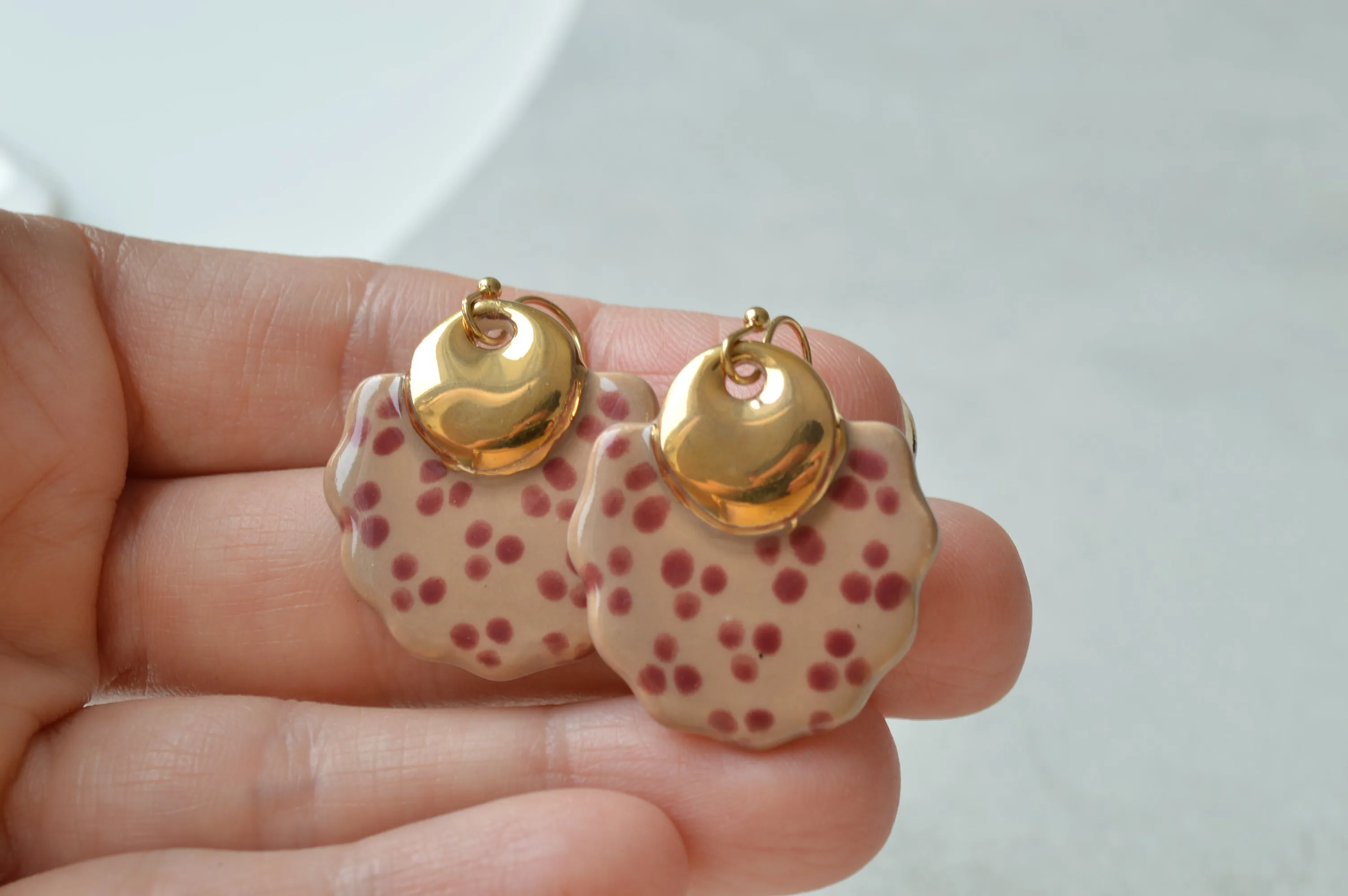 Ceramic earrings No. 12