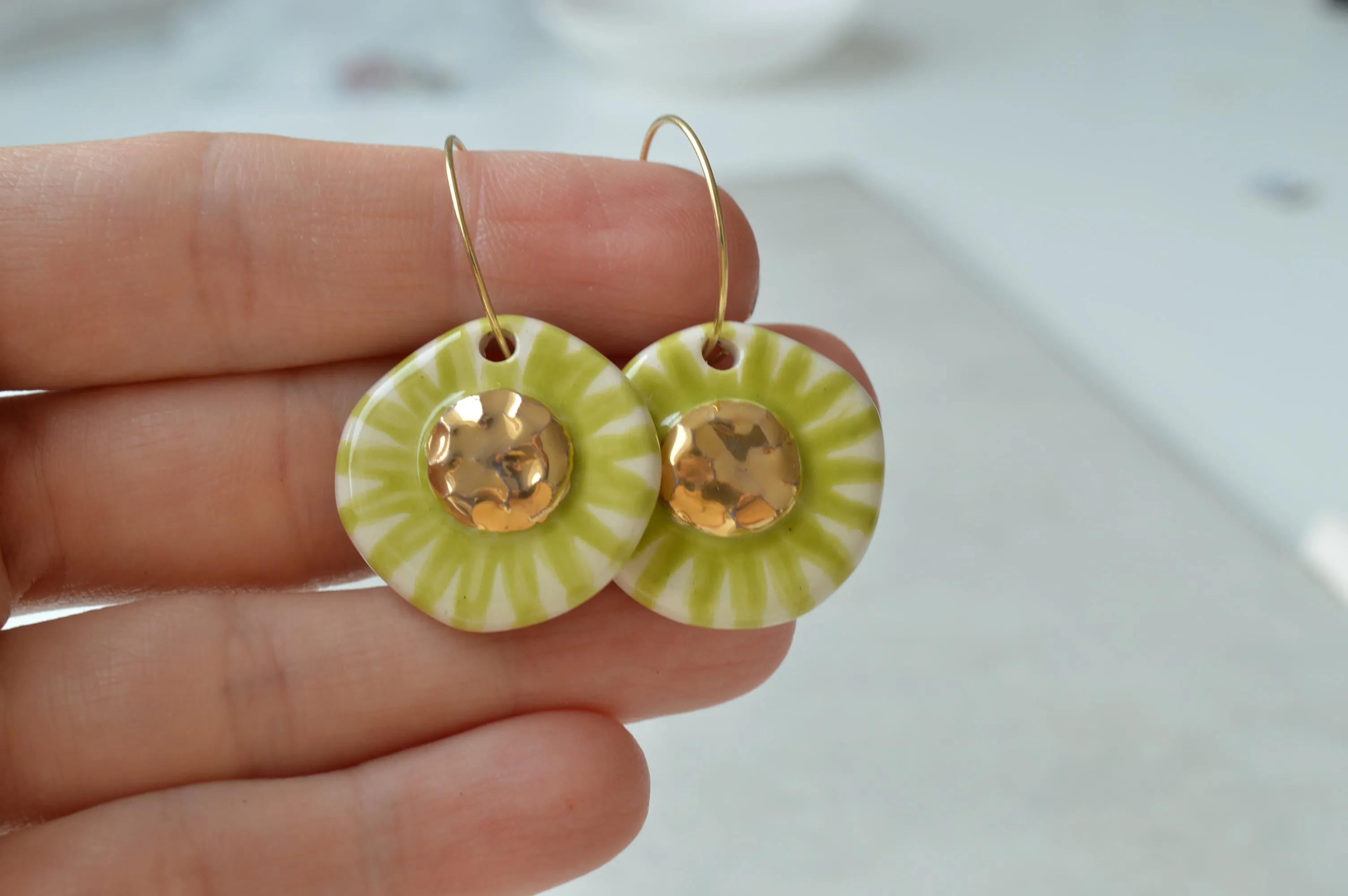 Ceramic earrings No. 16