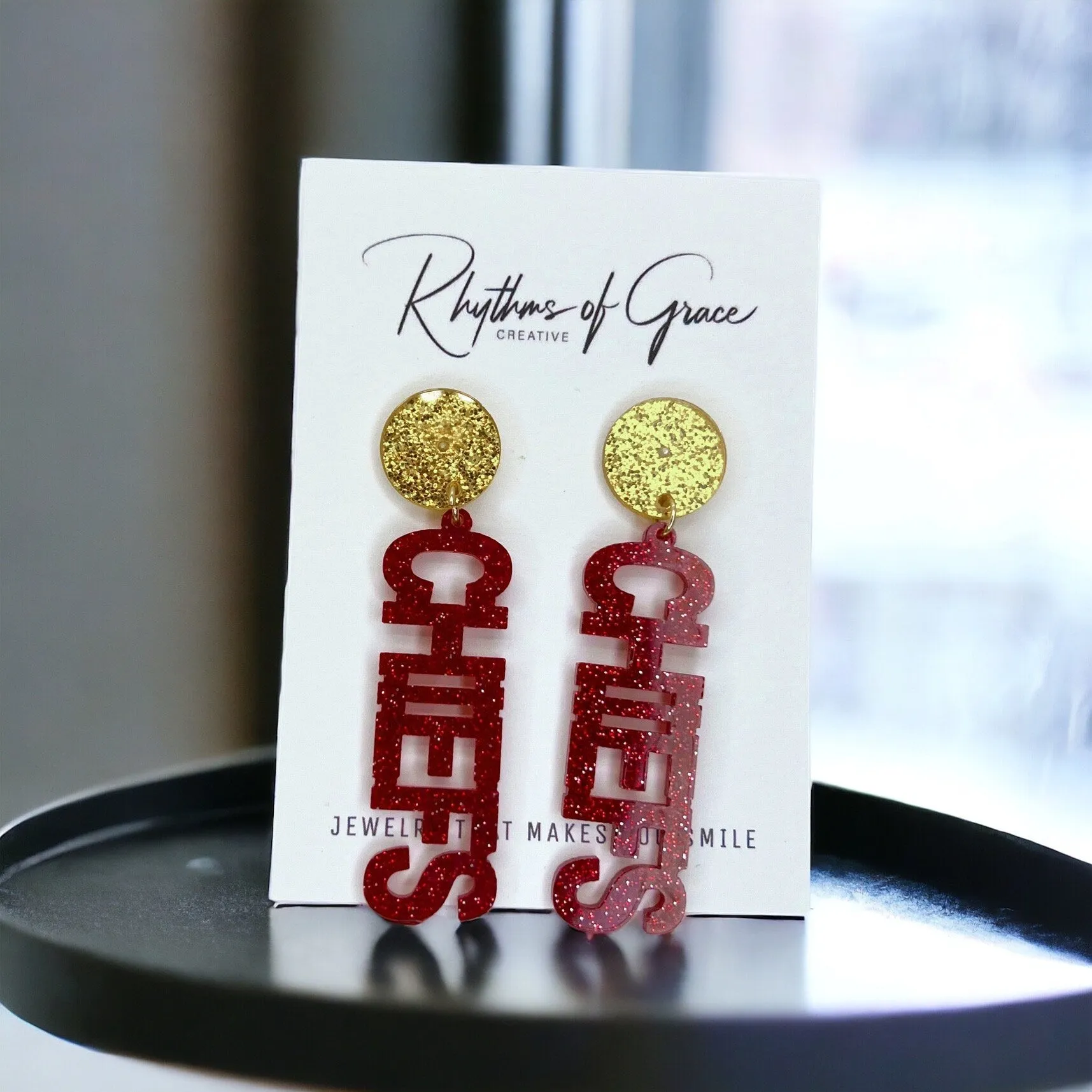 Chiefs Earrings - SuperBowl Earrings, Super Bowl Earrings, Dangle Earrings, Taylor’s Boyfriend, Football Earrings, Super Bowl LVIII, Chiefs