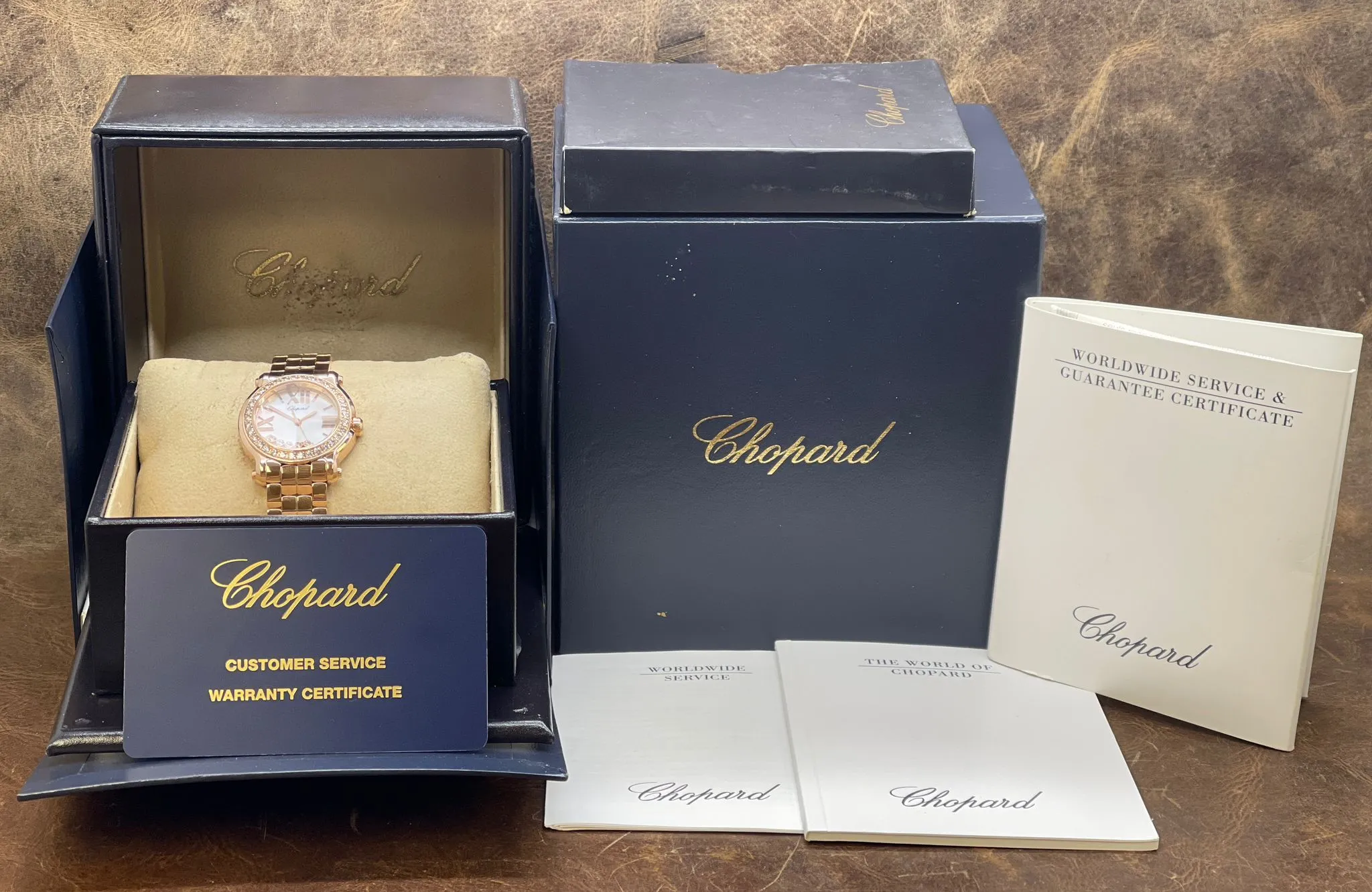 Chopard Happy Sport Mini 274189-5007 MOP Floating Diamond Dial Quartz Women's Watch