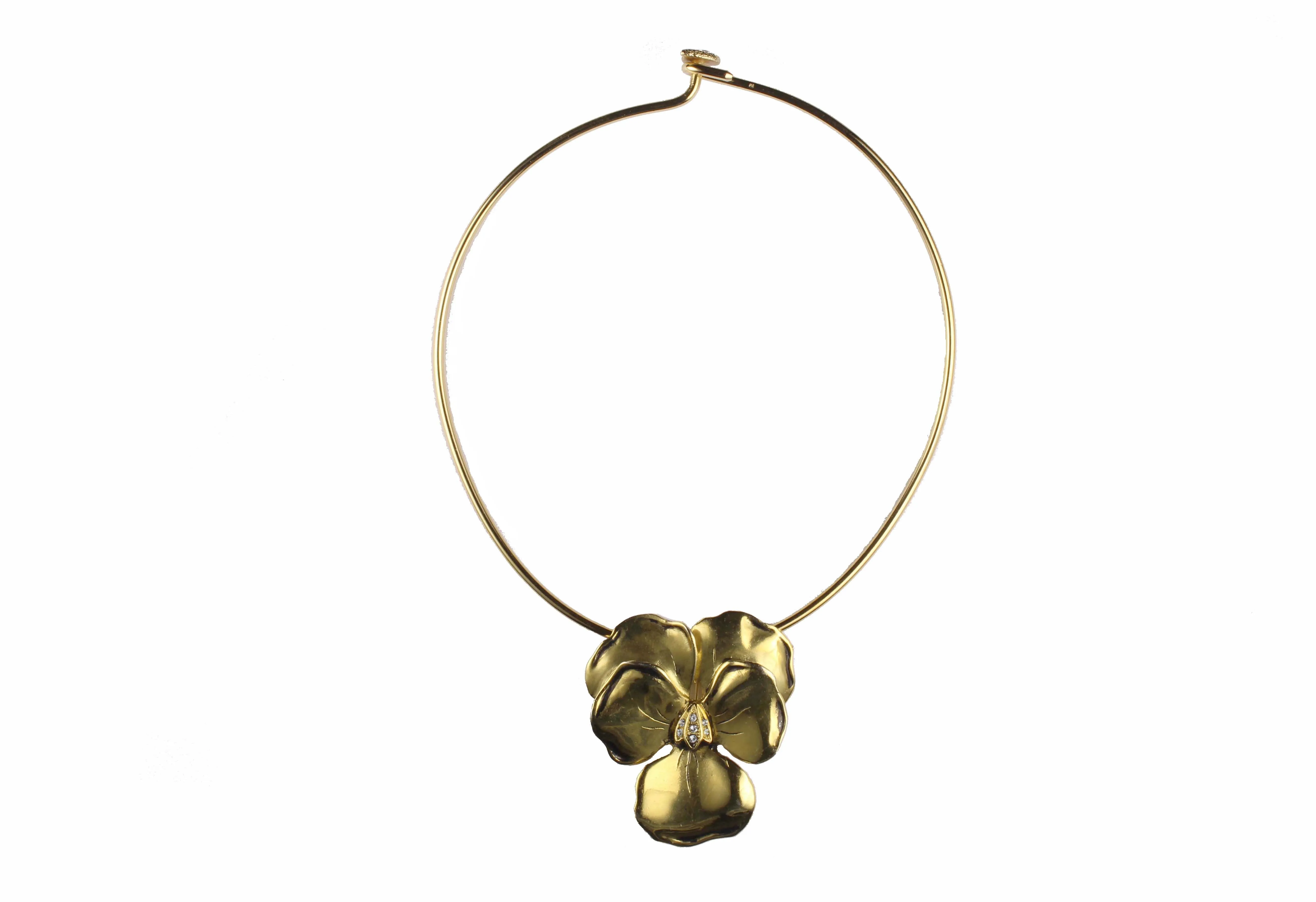 CHRISTIAN LACROIX flower chocker necklace