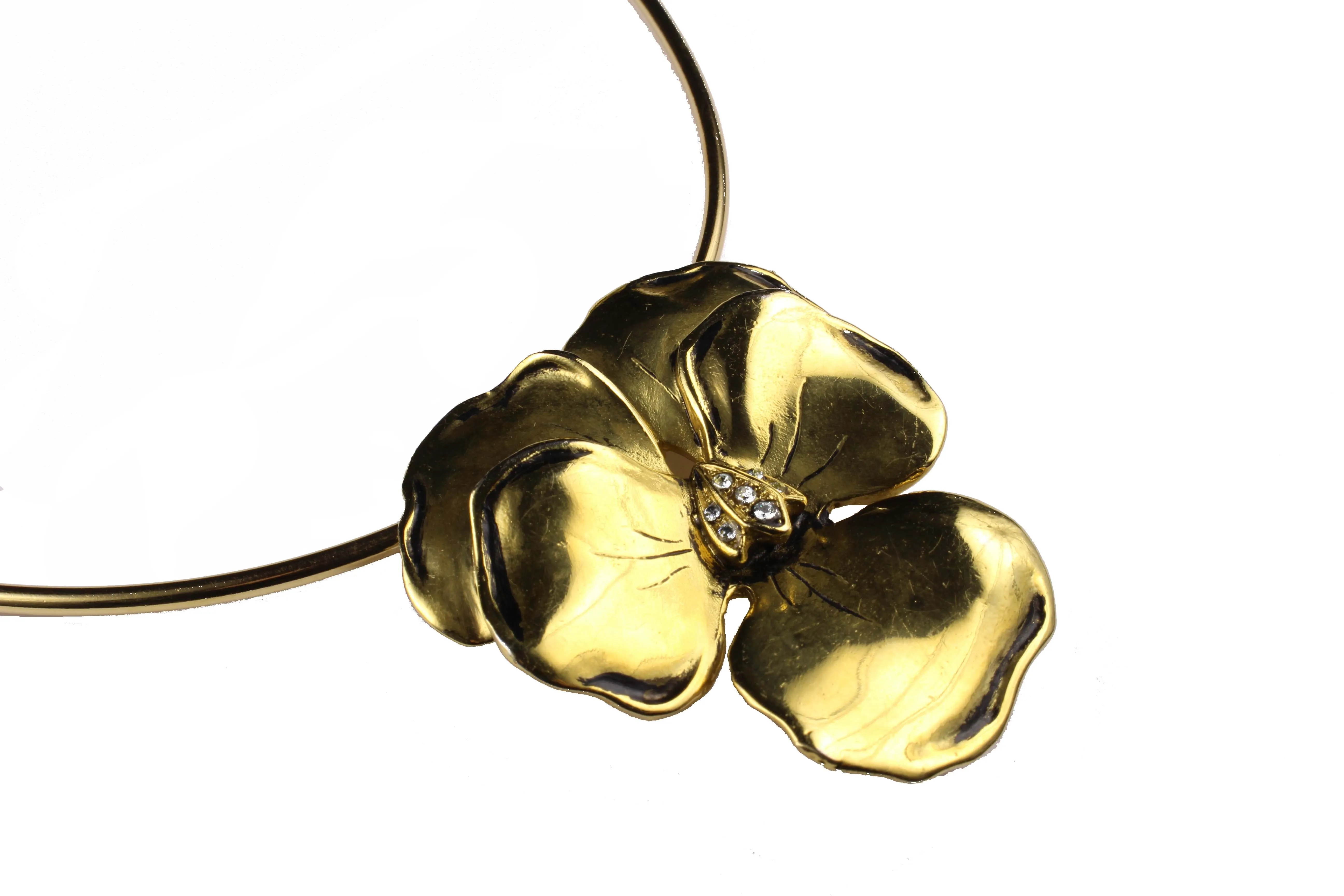 CHRISTIAN LACROIX flower chocker necklace