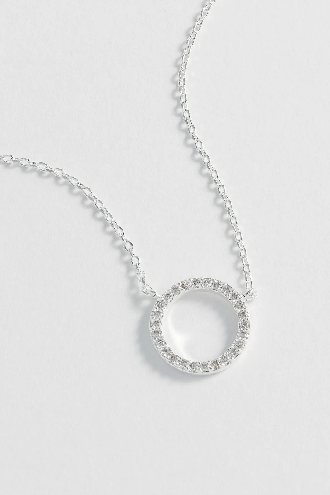 Circle CZ Necklace