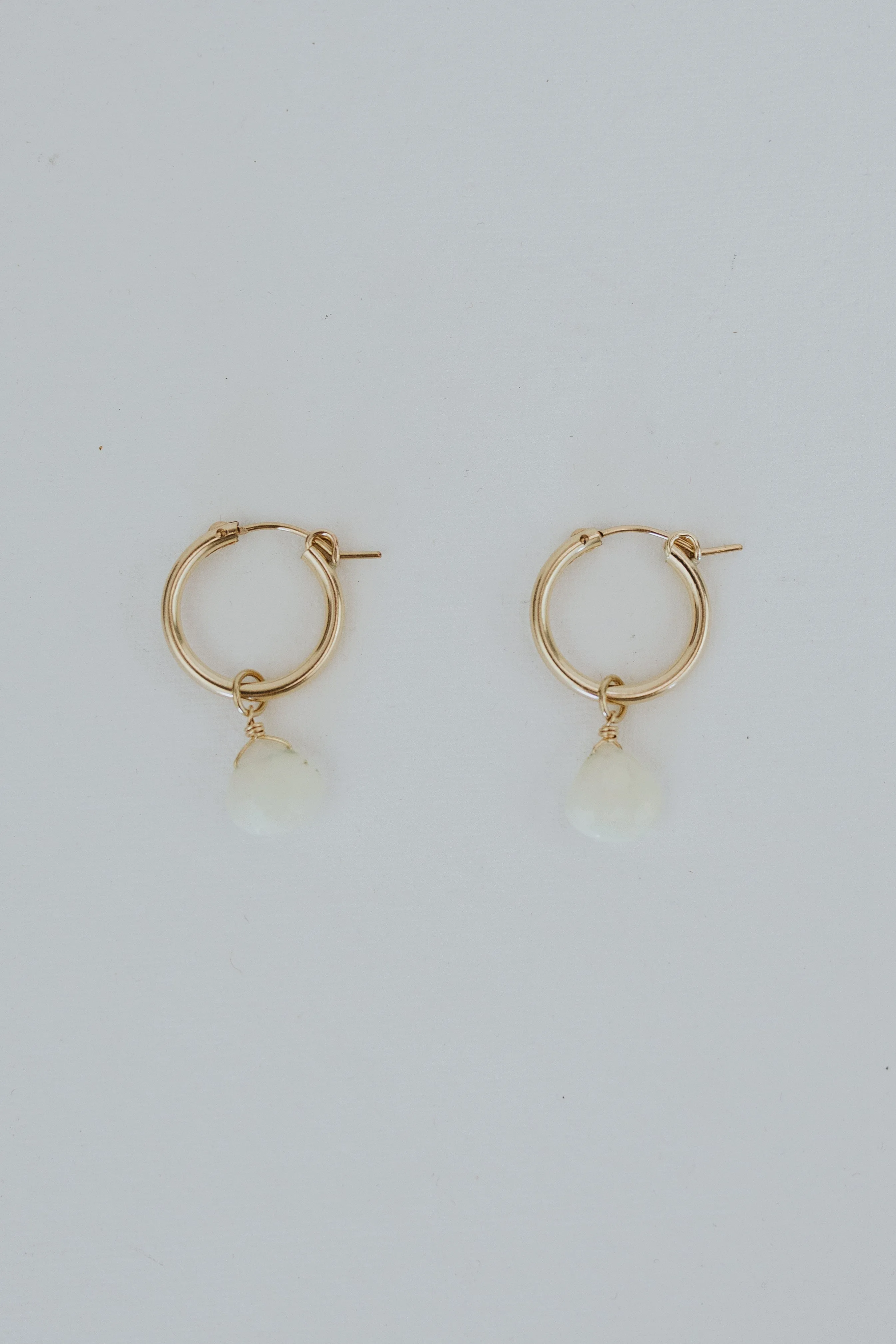 Clasp Hoop Earrings - Ethiopian Opal