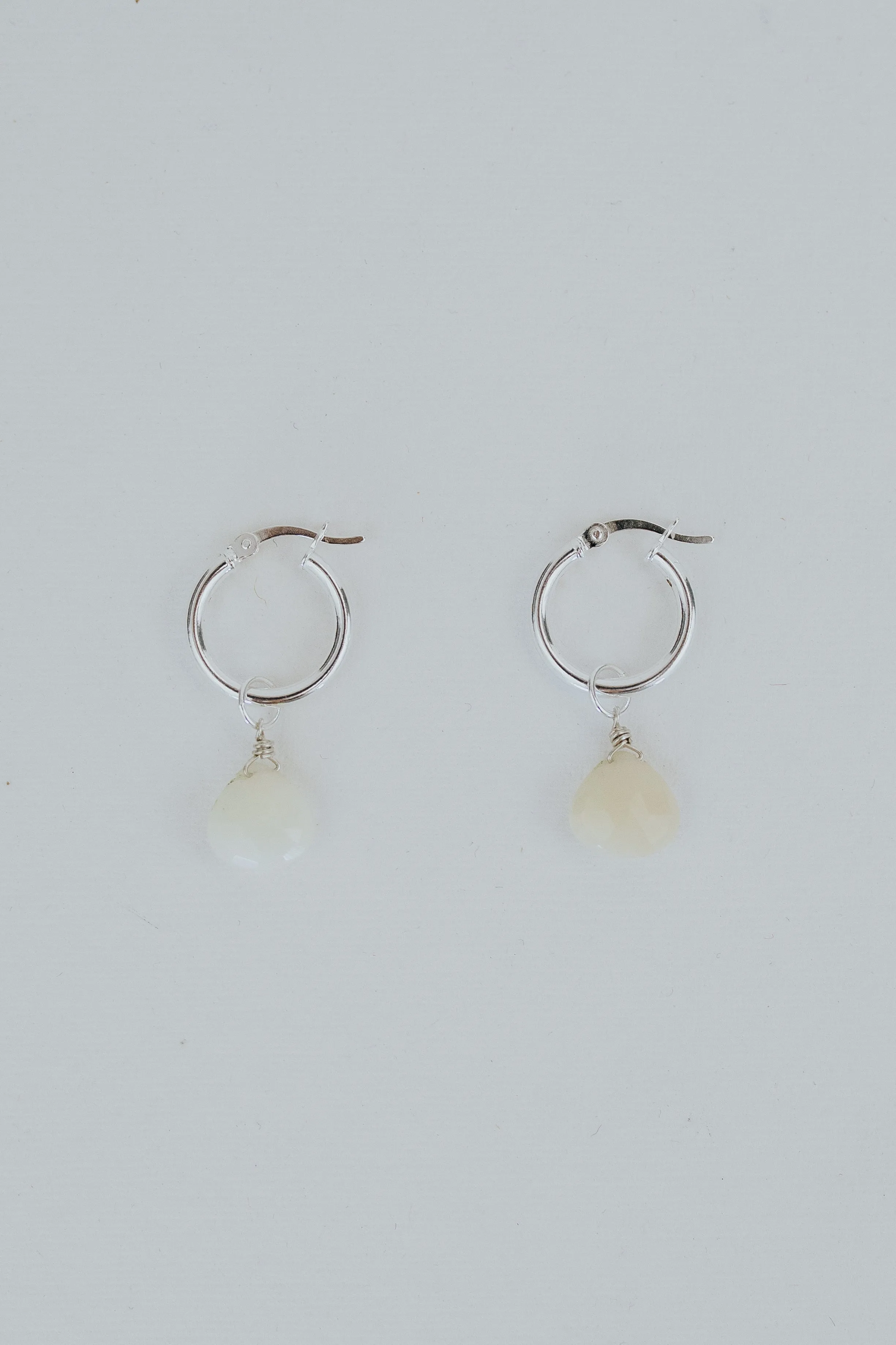 Clasp Hoop Earrings - Ethiopian Opal