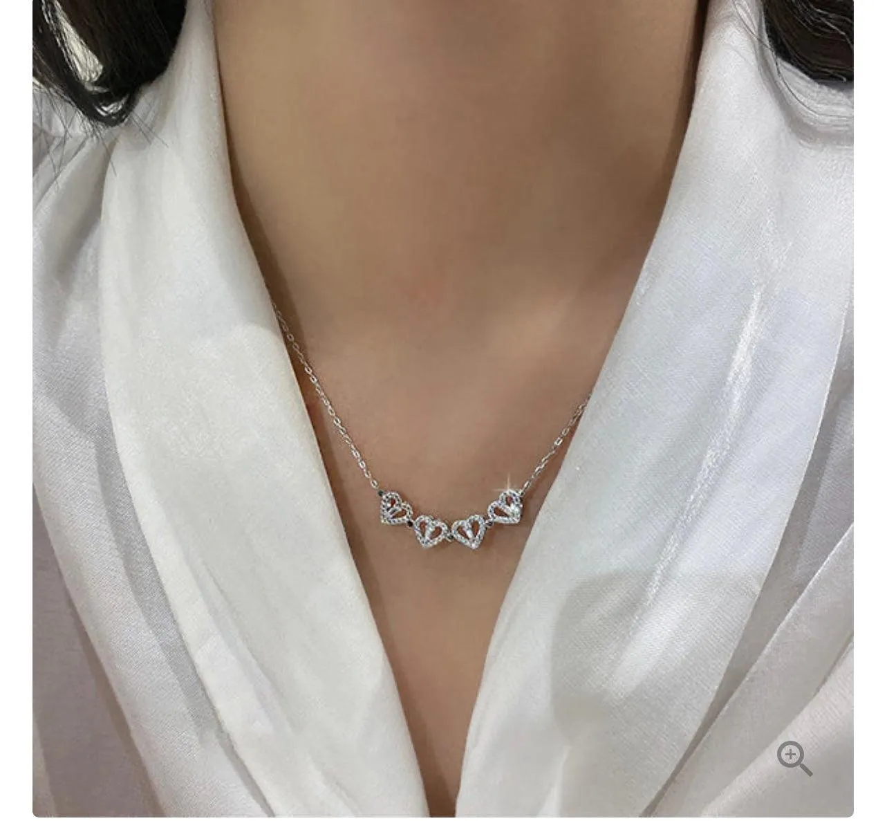 Clover Magnetic Zircon Necklace