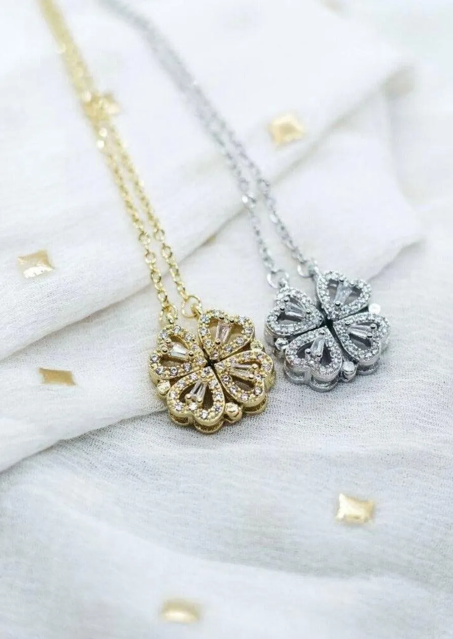 Clover Magnetic Zircon Necklace