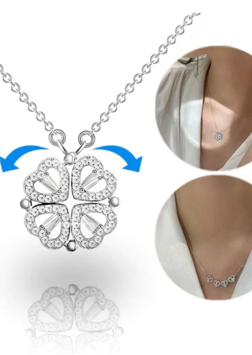 Clover Magnetic Zircon Necklace