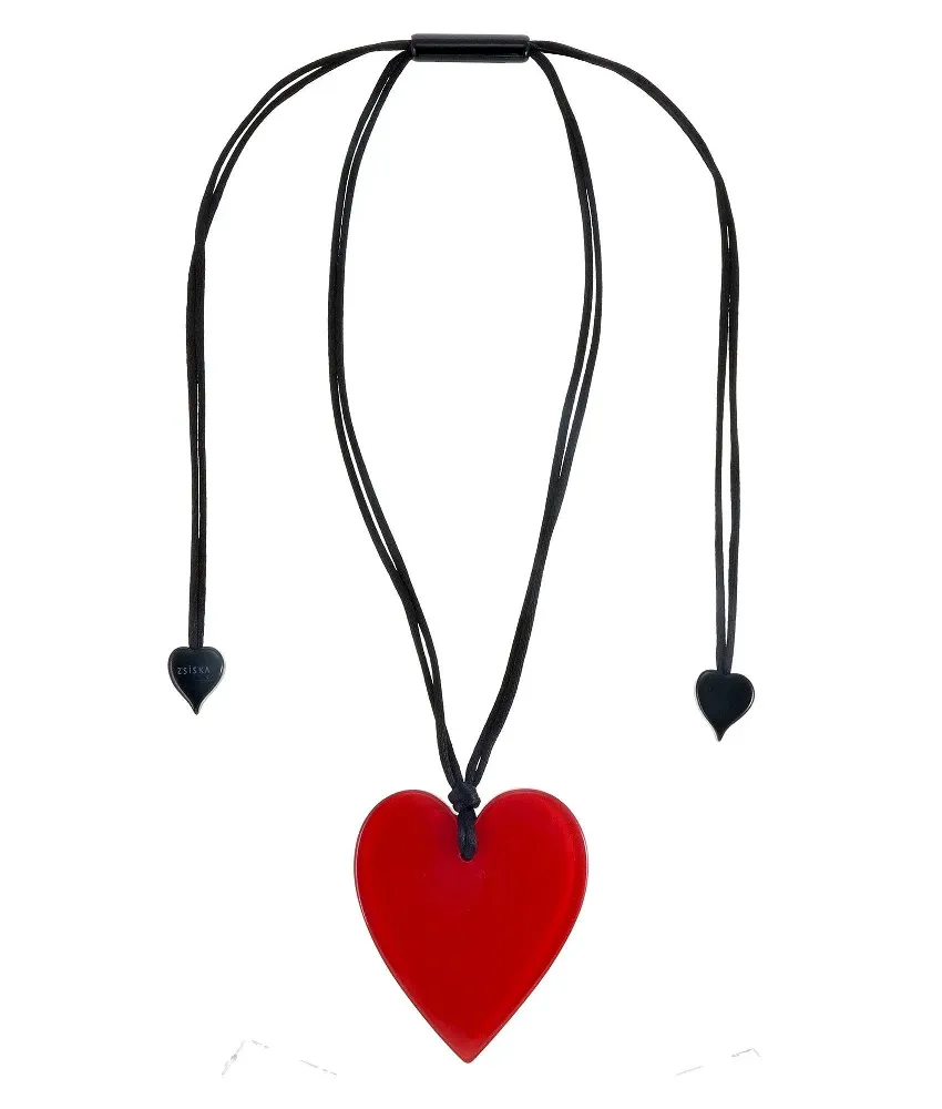 Colorful Statement Large Heart Necklace