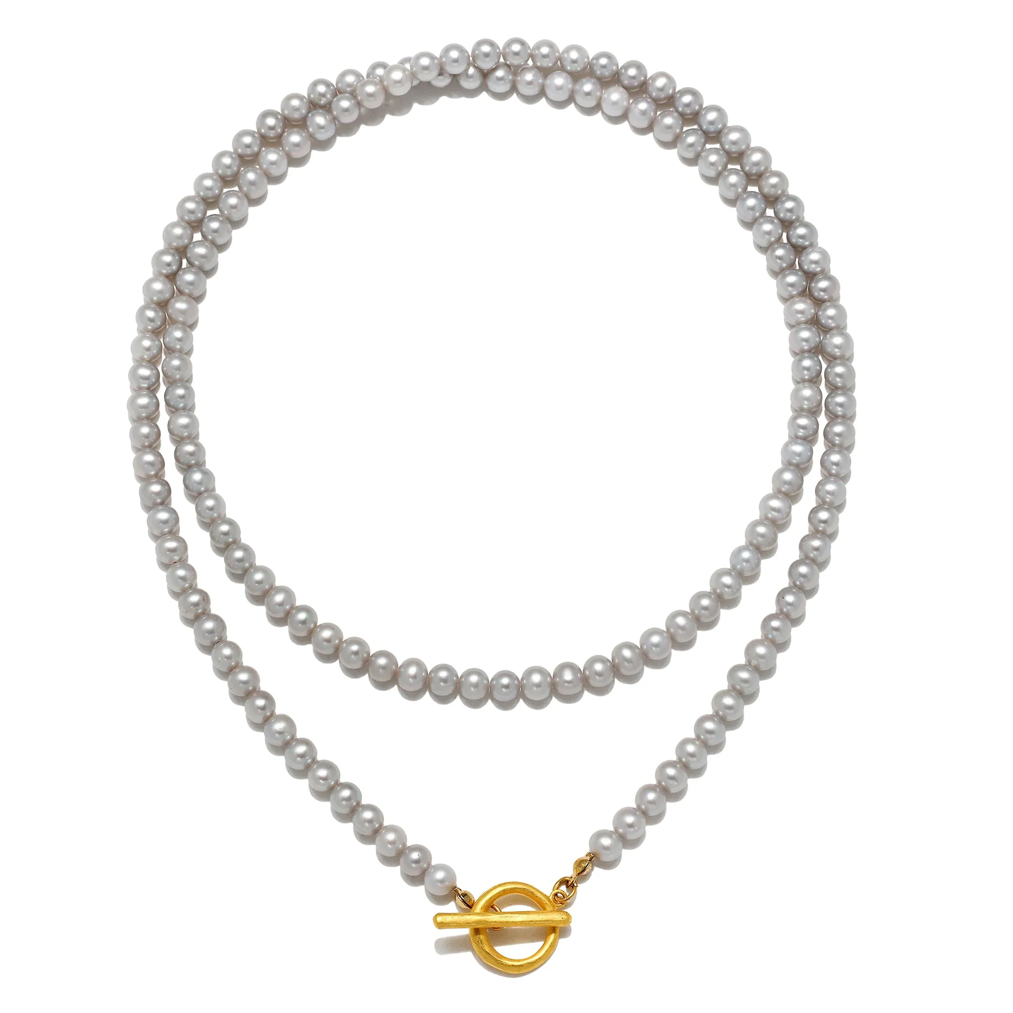 Convertible Grey Pearl Necklace