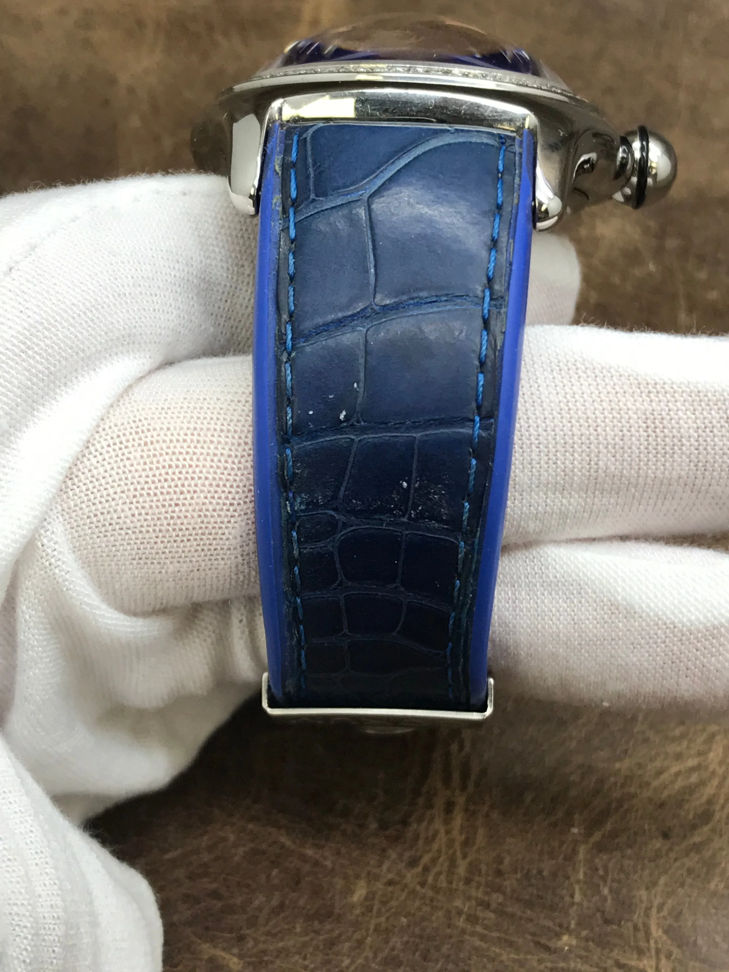 Corum Bubble 163.150.20 Blue Dial Quartz Men's Watch