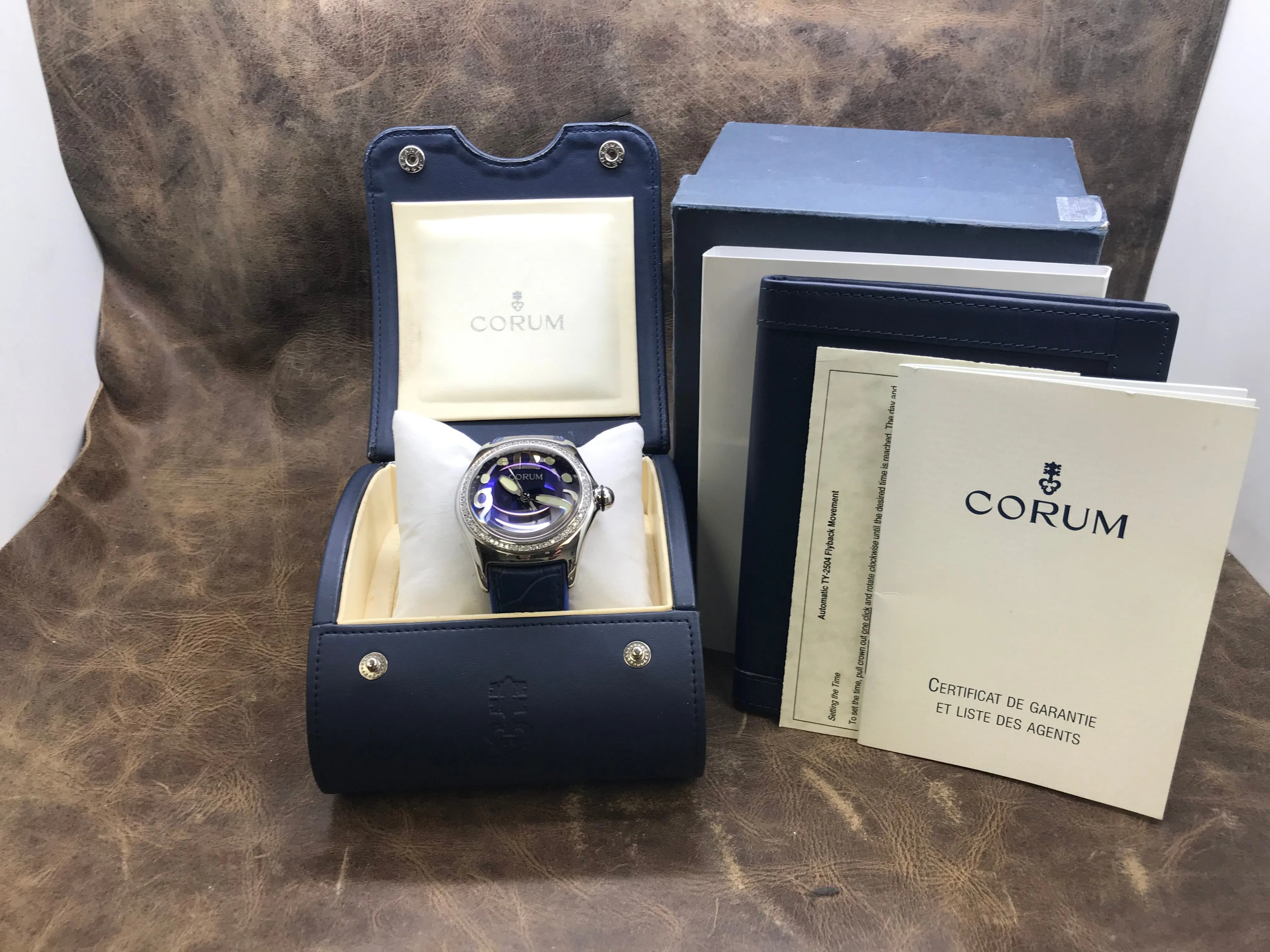 Corum Bubble 163.150.20 Blue Dial Quartz Men's Watch