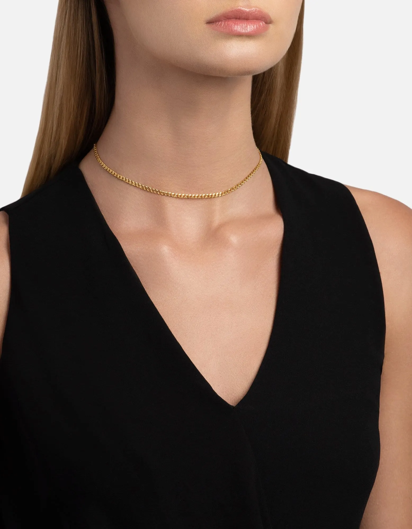 Cuban Link Choker, Gold Vermeil