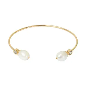 Cultured Pearl Torque Bangle