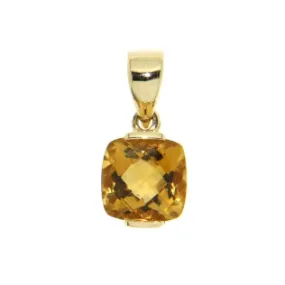 Cushion Citrine Necklace