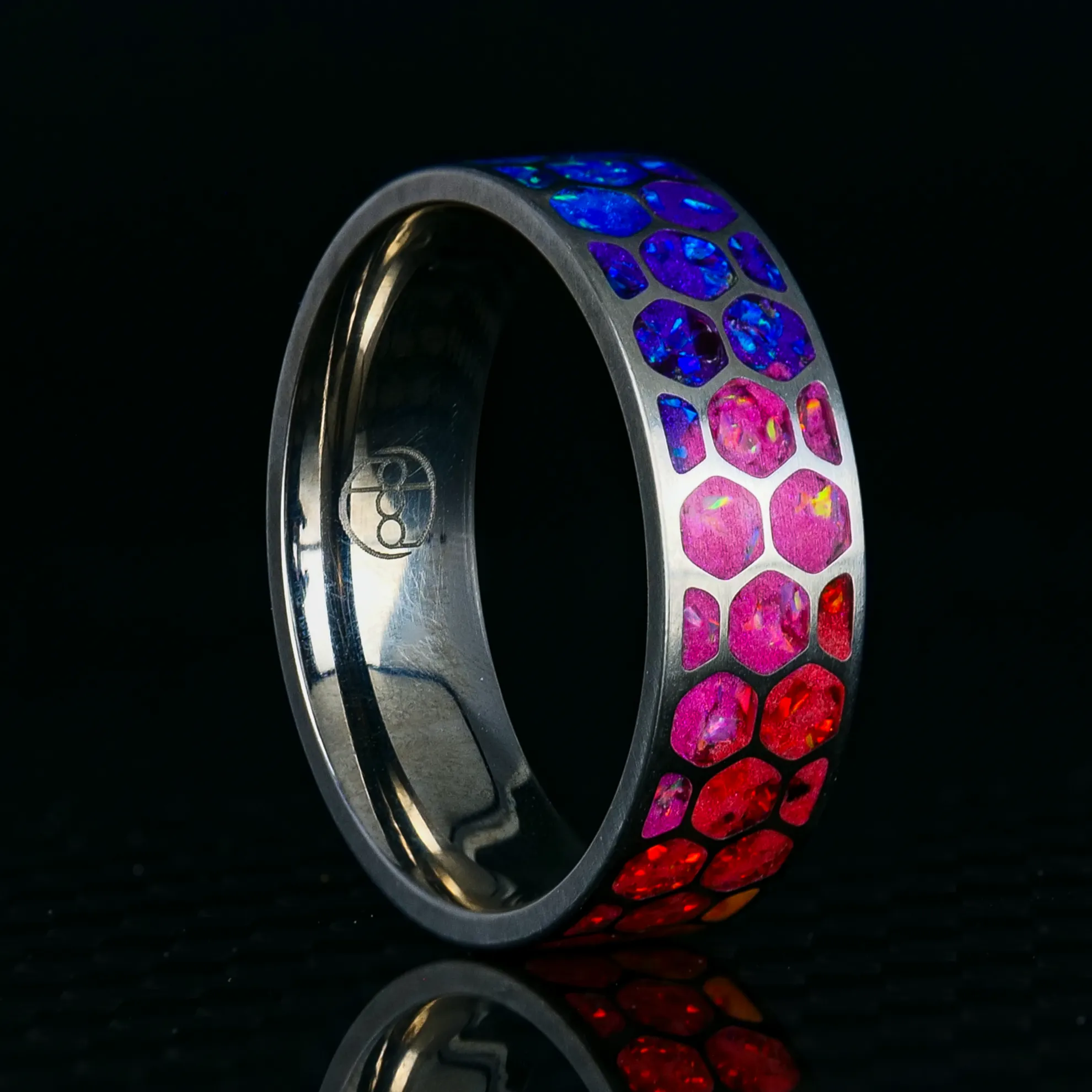 Custom Opal Gradient Glowstone Ring