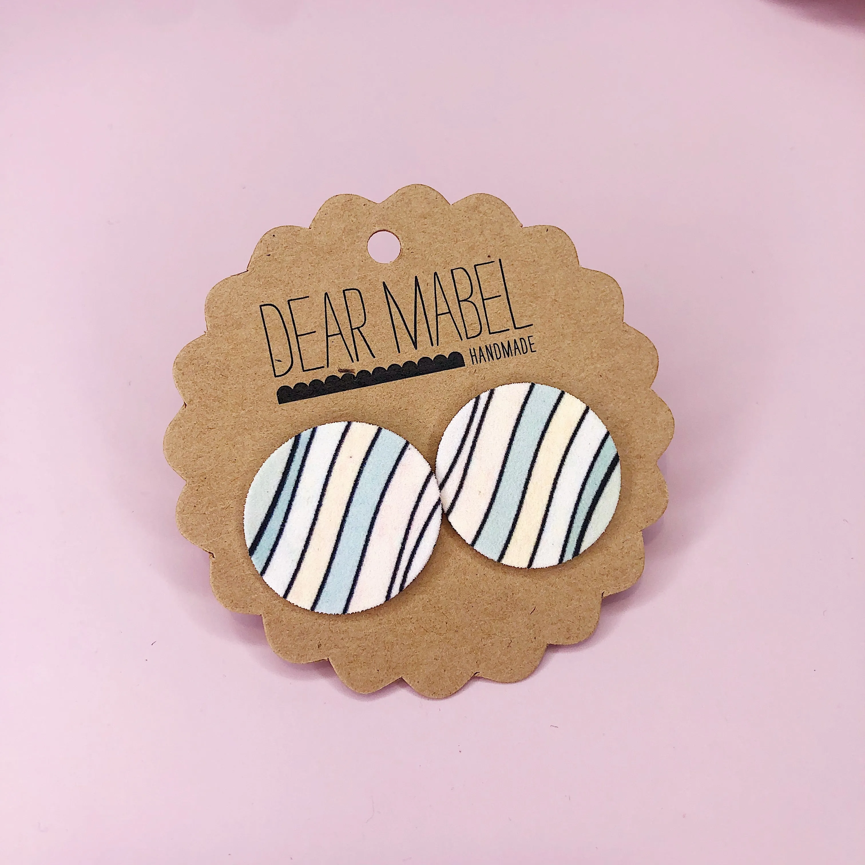 Dear Mabel Handmade - Bright Stripe Earrings*