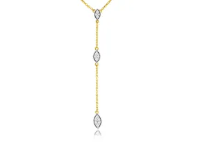 Diamond Accented Lariat Necklace