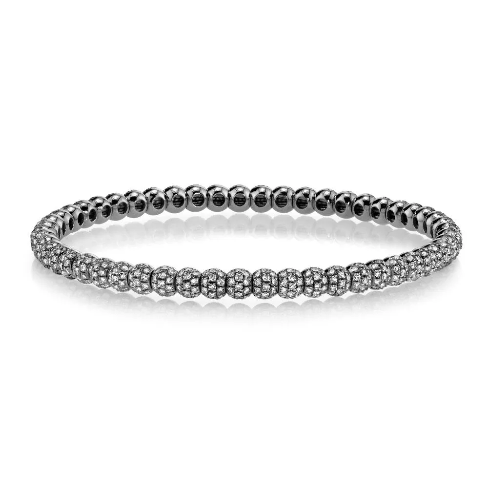 DIAMOND PAVE BALL STRETCH BRACELET