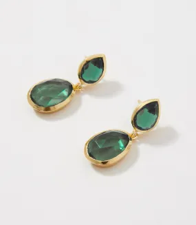 Double Teardrop Gemstone Earrings