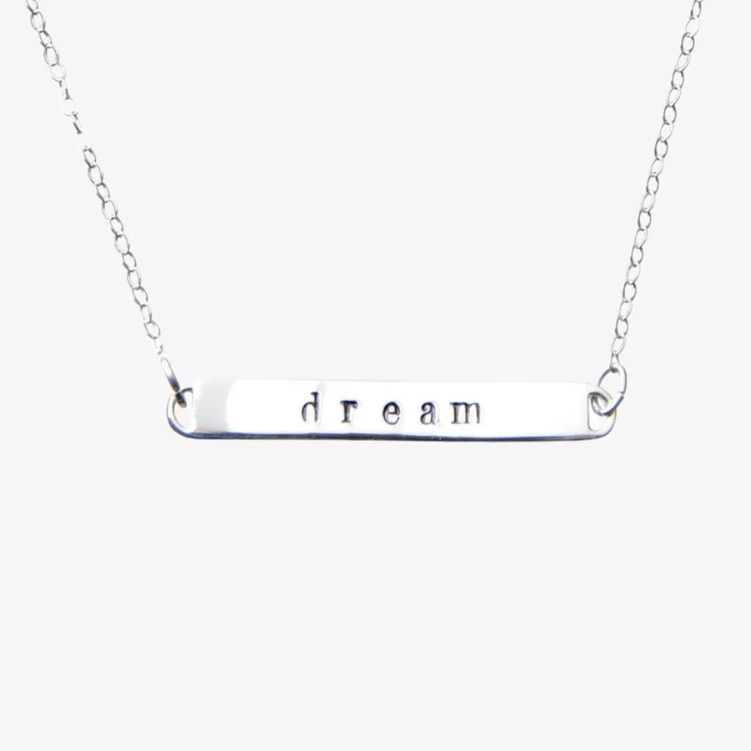 Dream Message Bar Necklace