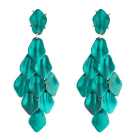 Emerald Leaves Dangle Earrings