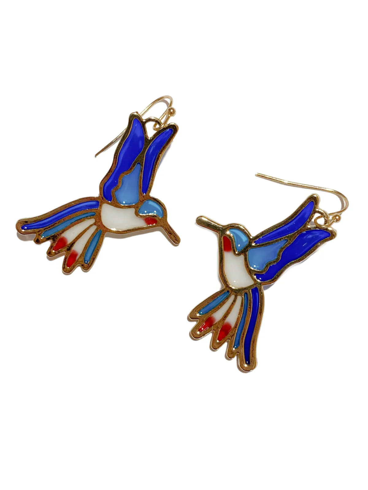 Enamel Hummingbird Earrings