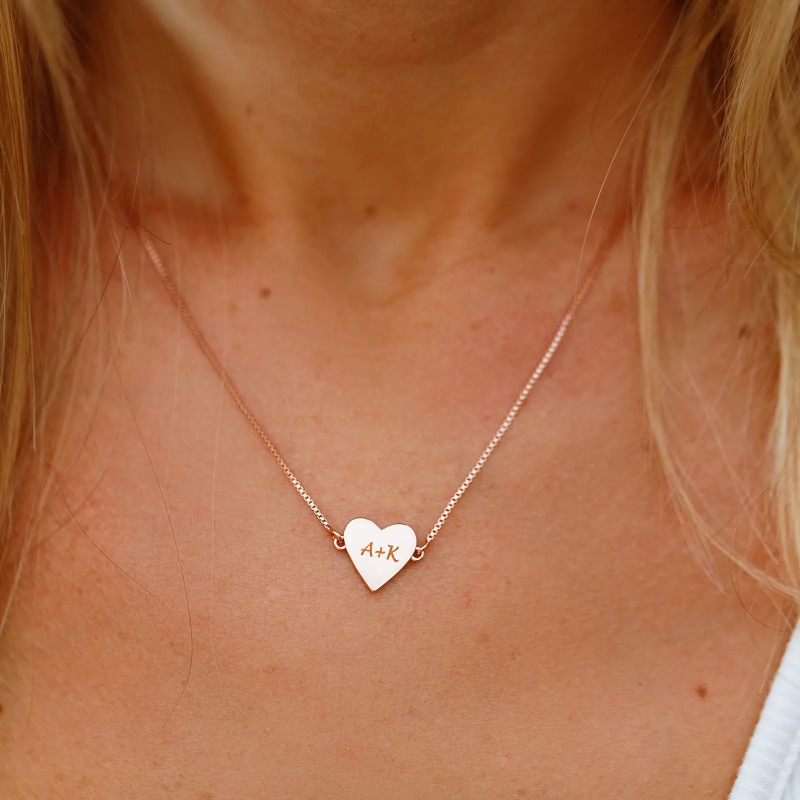 Engravable Heart Choker