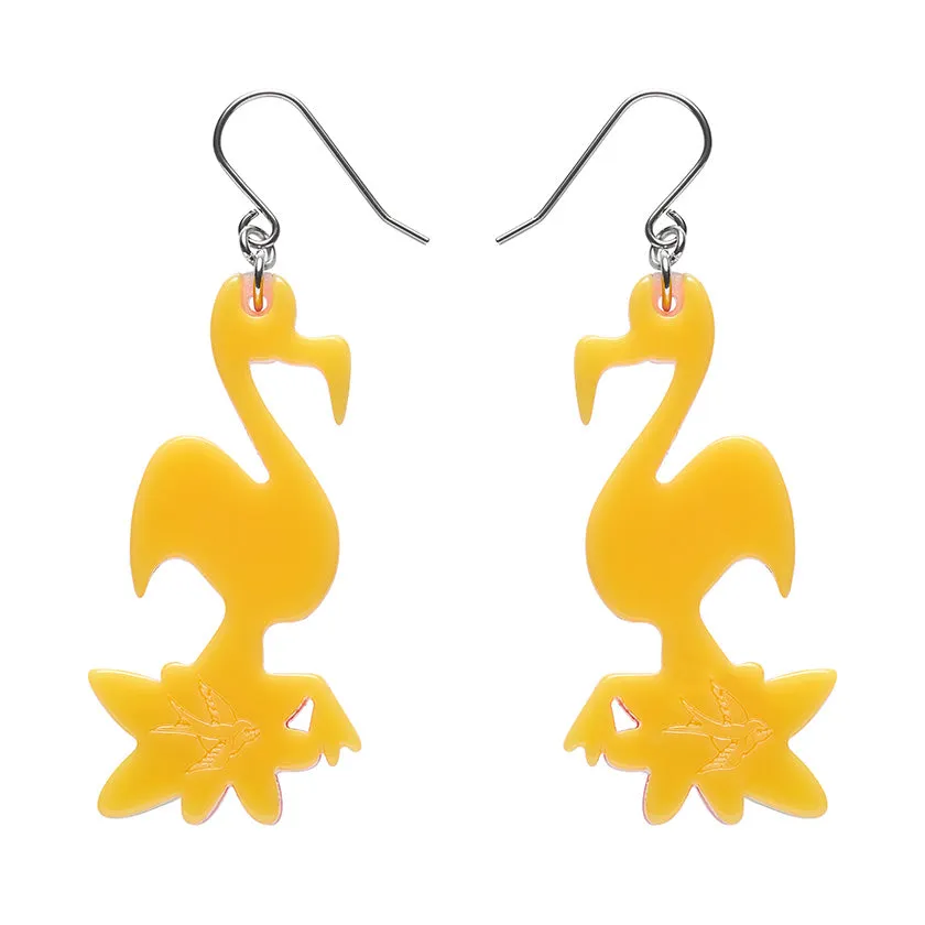 Erstwilder Atomic Abode - Let's Flamingle Drop Earrings