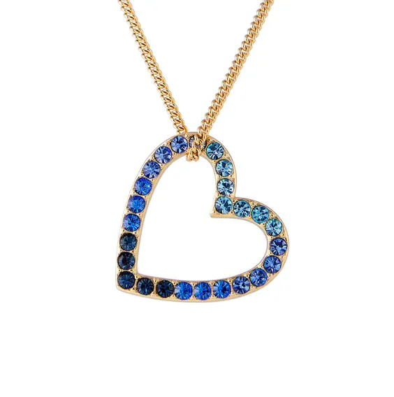 Fairley Blue Ombre Heart Necklace