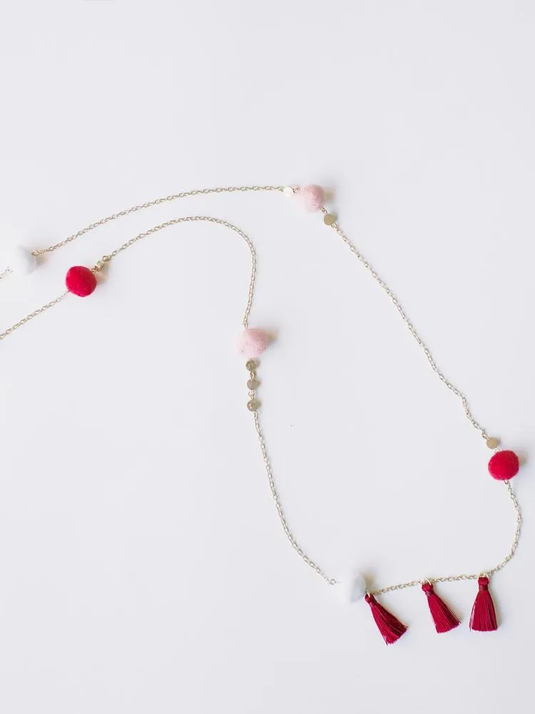 Fete Necklace - Red