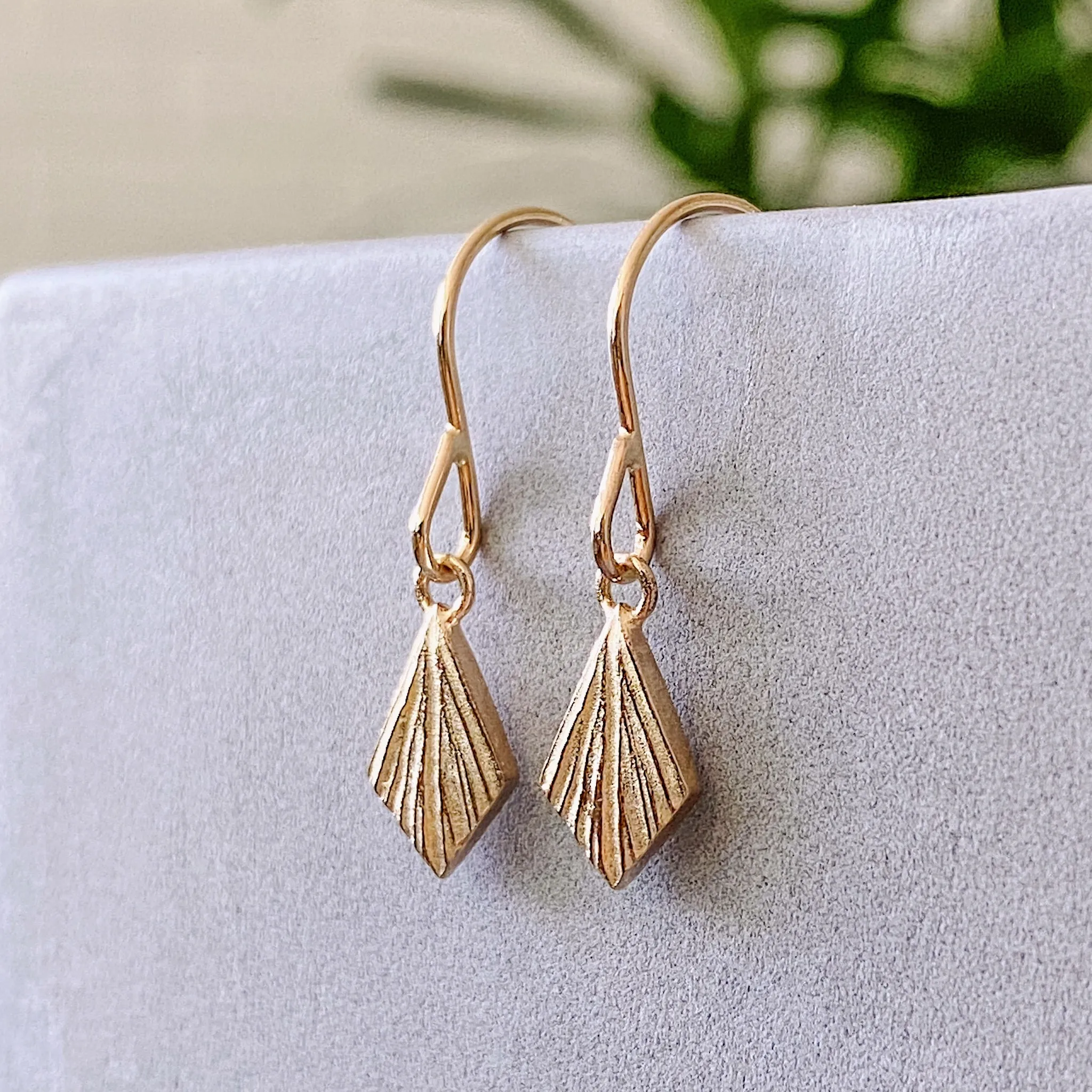 Flame Gold Dangle Earrings