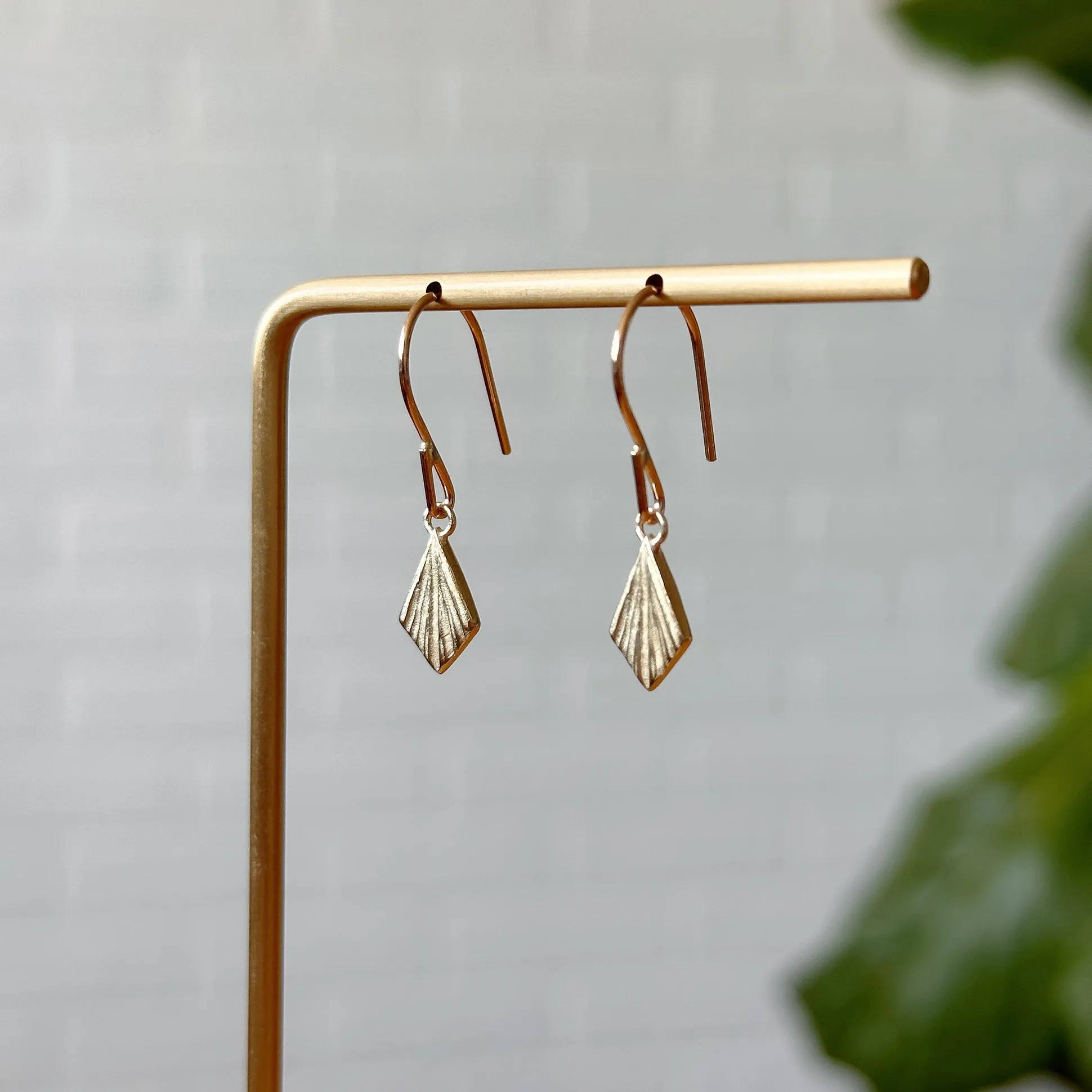 Flame Gold Dangle Earrings