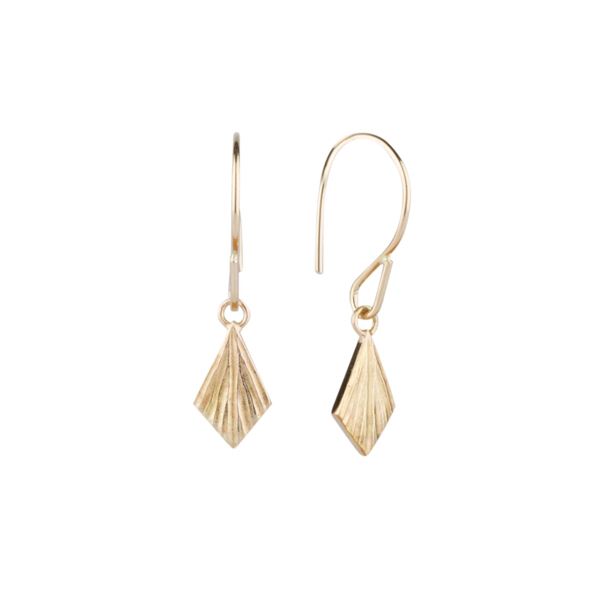 Flame Gold Dangle Earrings