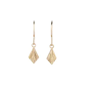 Flame Gold Dangle Earrings