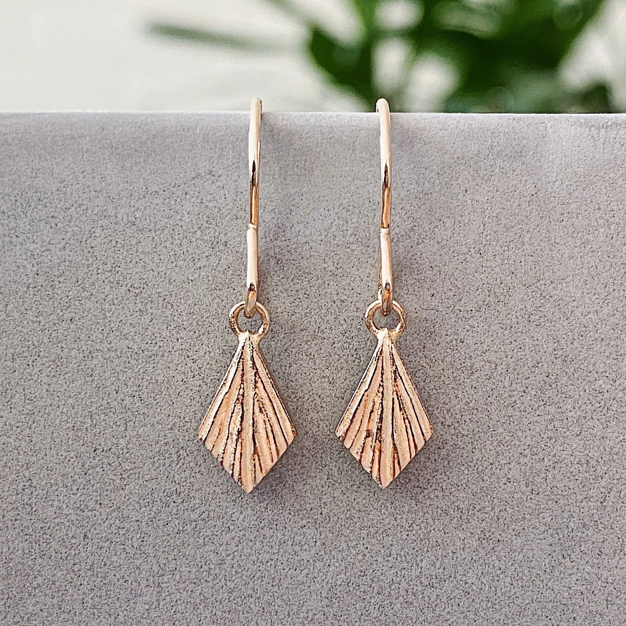 Flame Gold Dangle Earrings