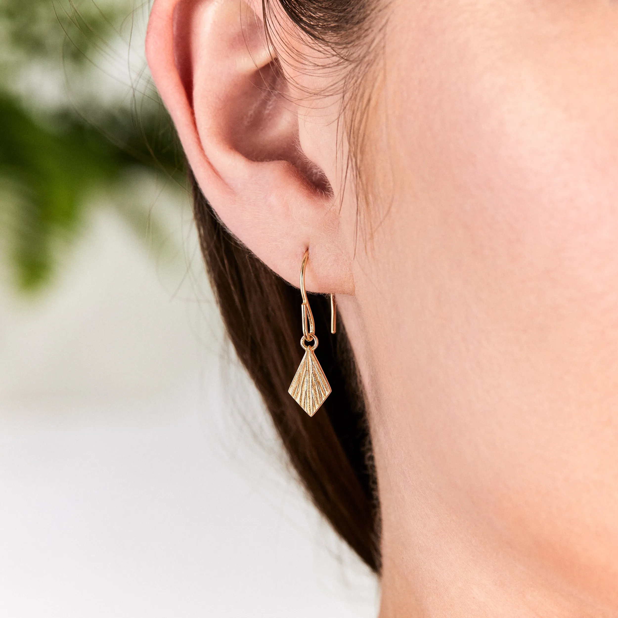 Flame Gold Dangle Earrings