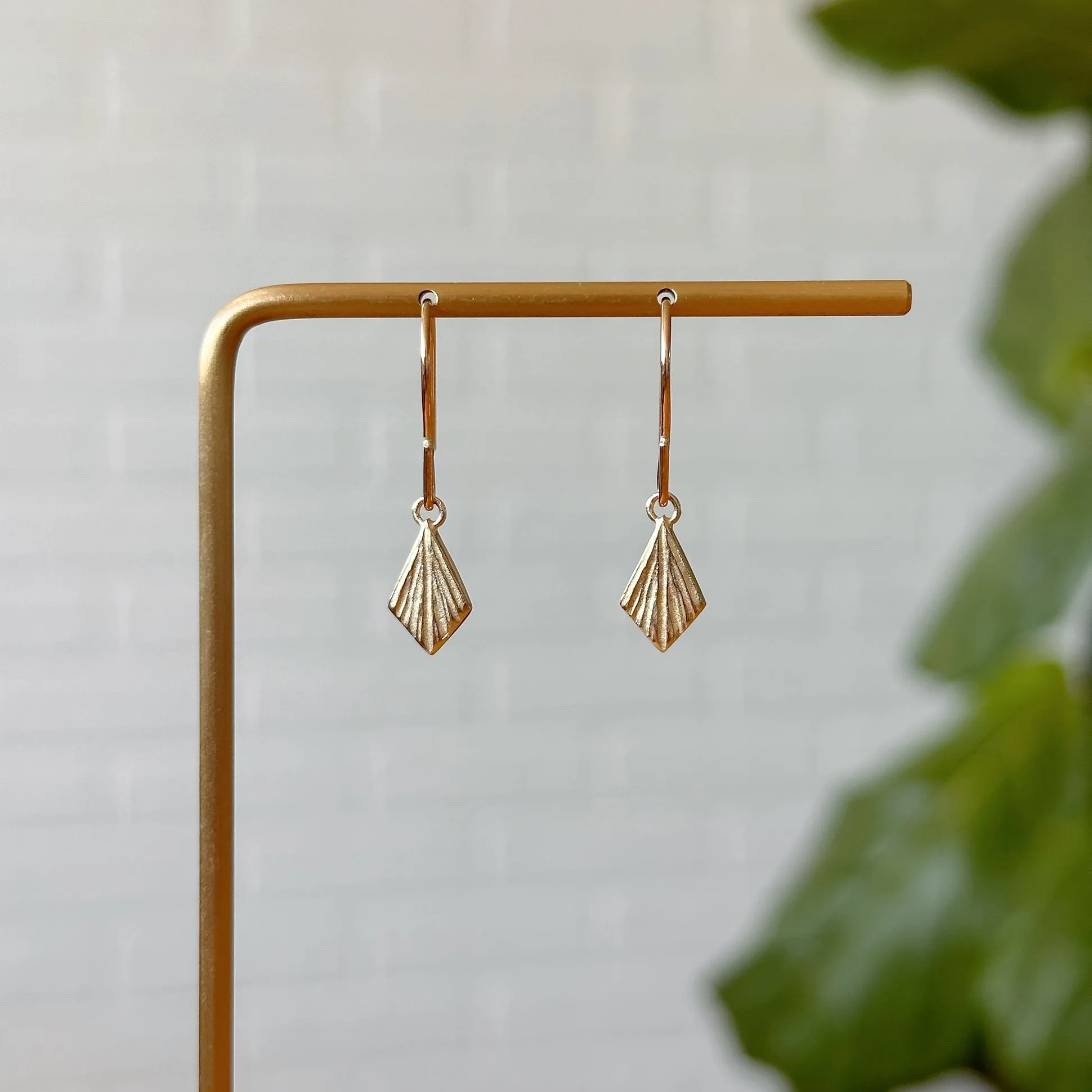 Flame Gold Dangle Earrings