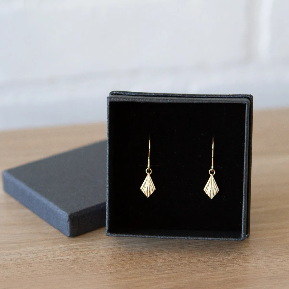 Flame Gold Dangle Earrings