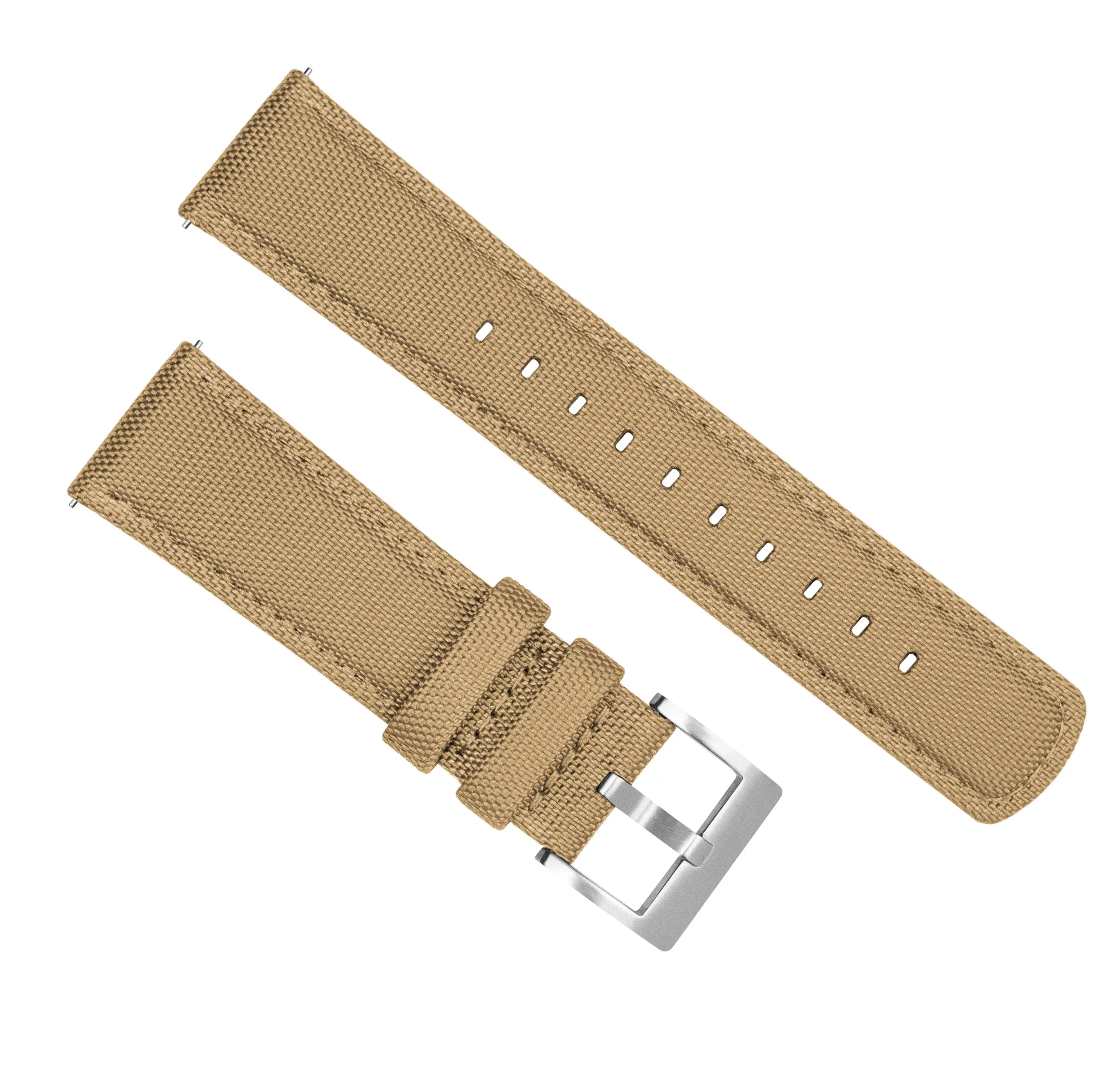 Fossil Sport Sailcloth Quick Release Khaki Tan Watch Band