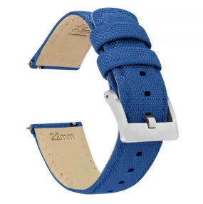 Fossil Sport Sailcloth Quick Release Royal Blue Watch Band