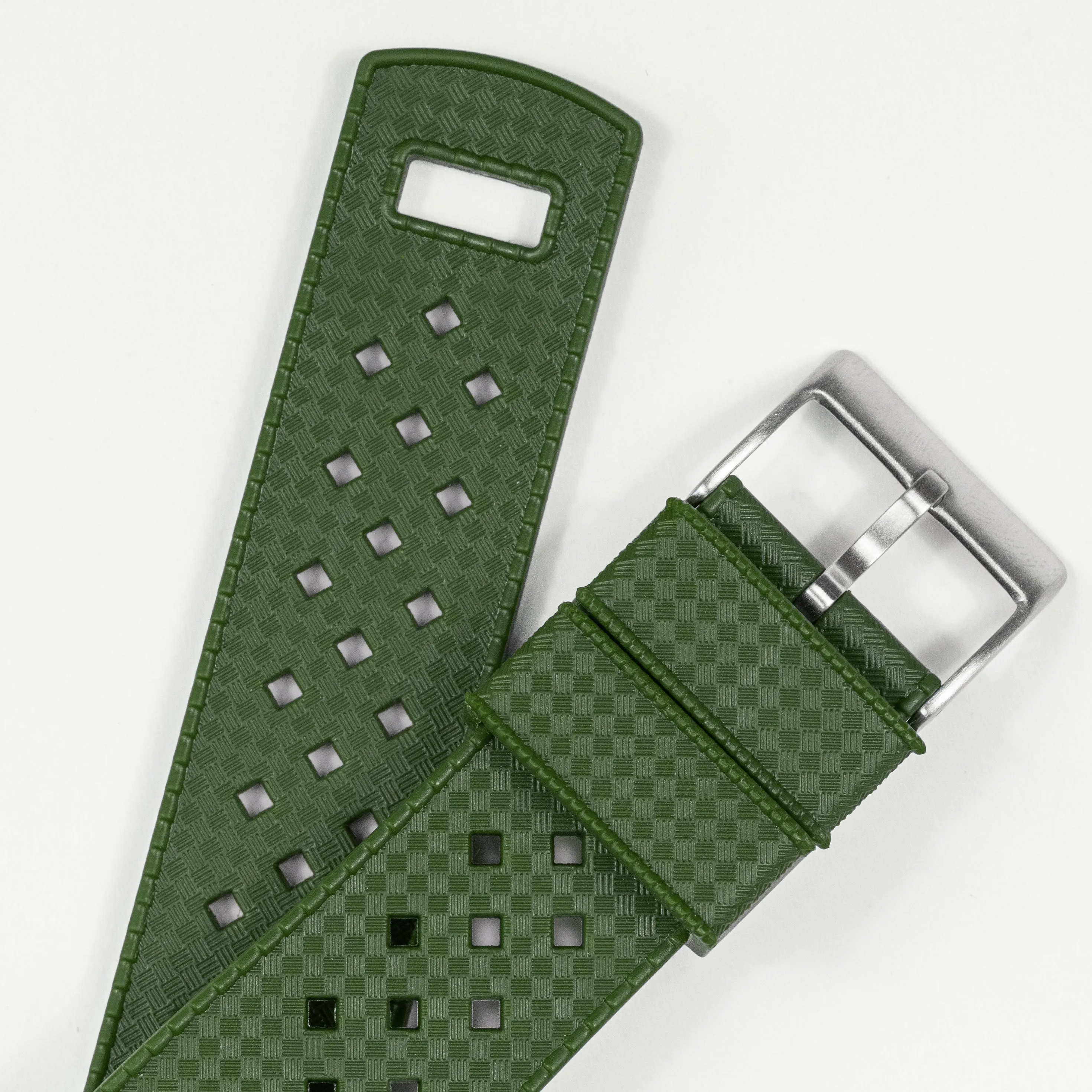 Fossil Sport Tropical Style Army Green Watch Band