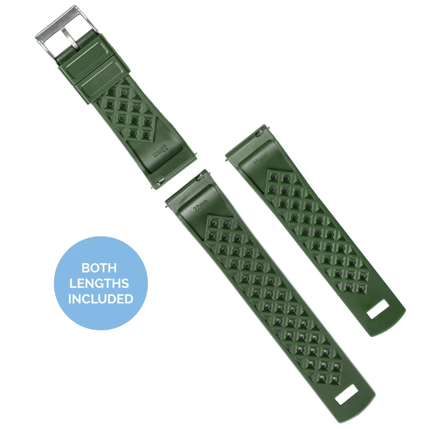 Fossil Sport Tropical Style Army Green Watch Band