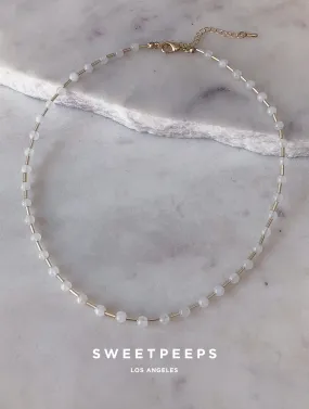 Foundational Beaded Choker (White)