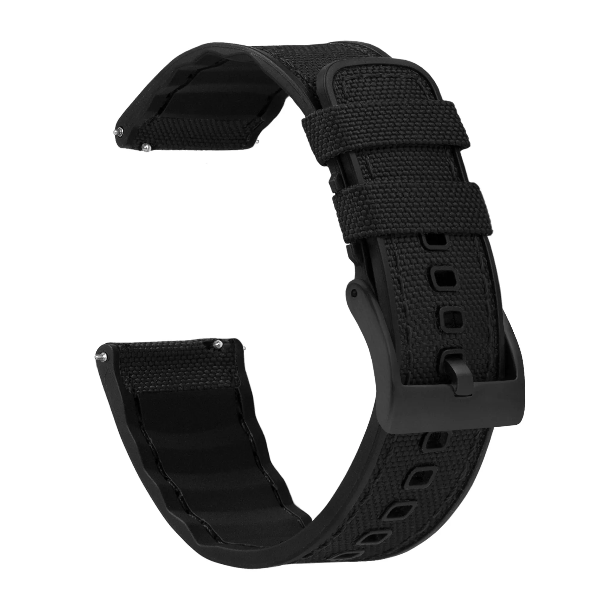 Gear Sport Cordrua Fabric Silicone Hybrid Black Watch Band