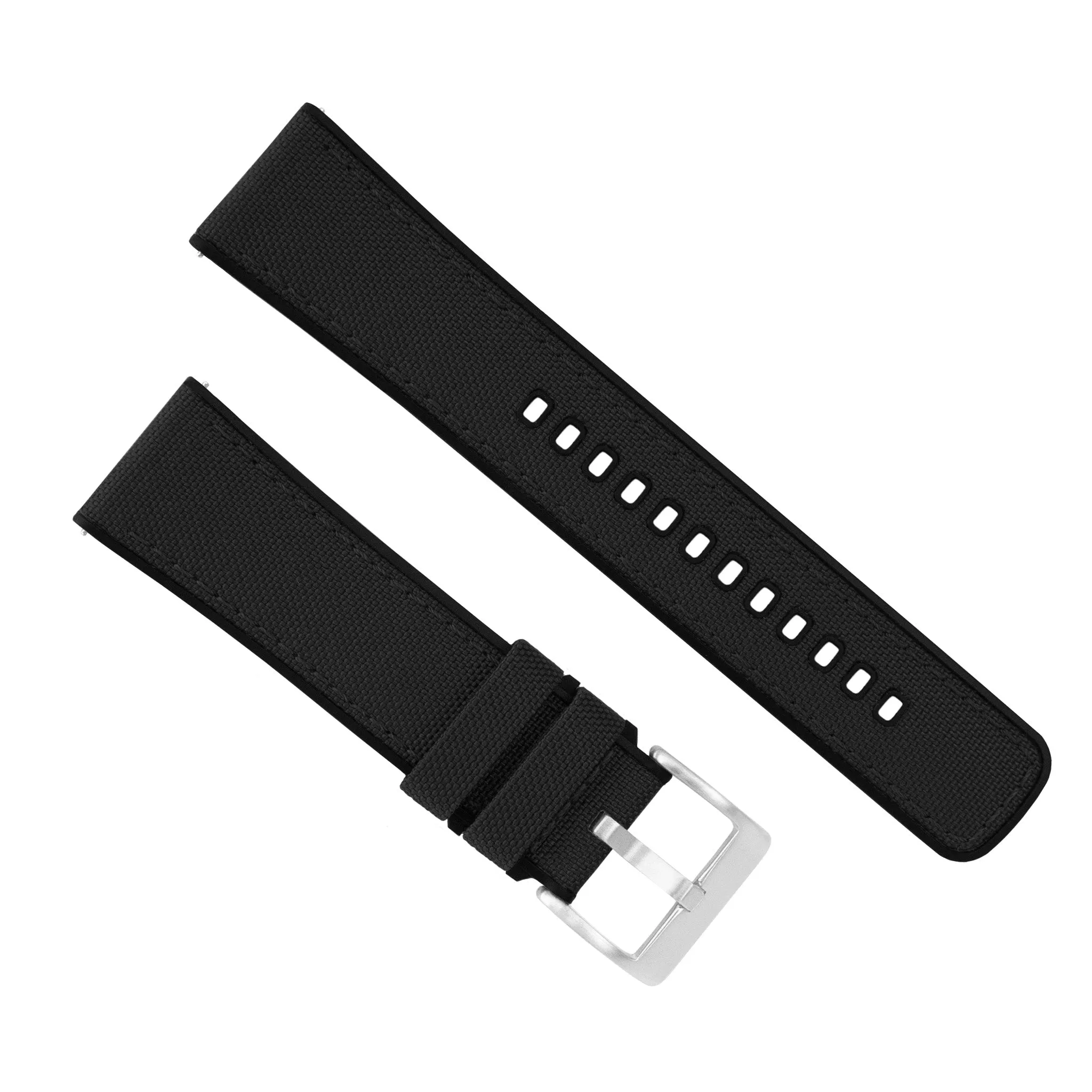 Gear Sport Cordrua Fabric Silicone Hybrid Black Watch Band