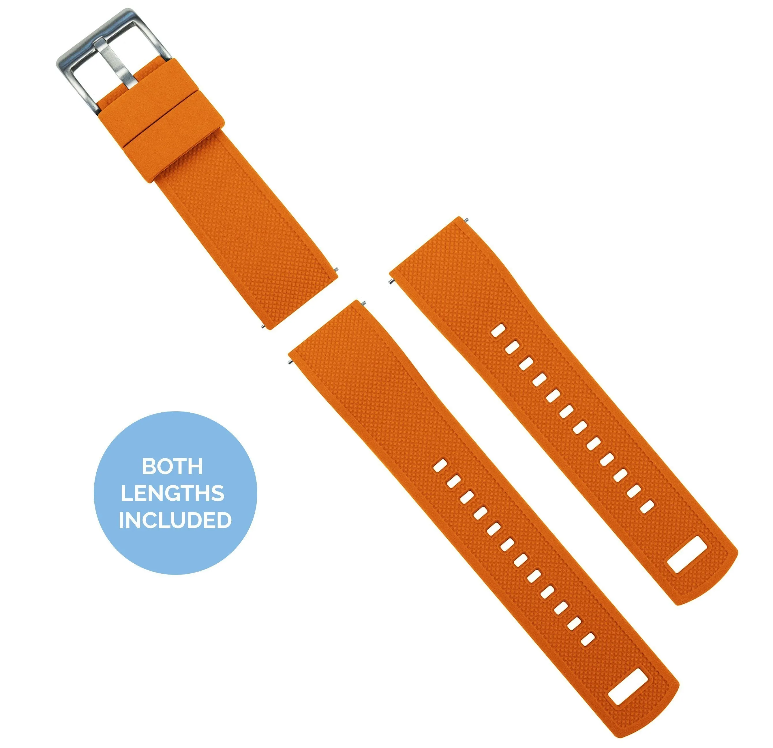 Gear Sport Elite Silicone Pumpkin Orange Top Black Bottom Watch Band